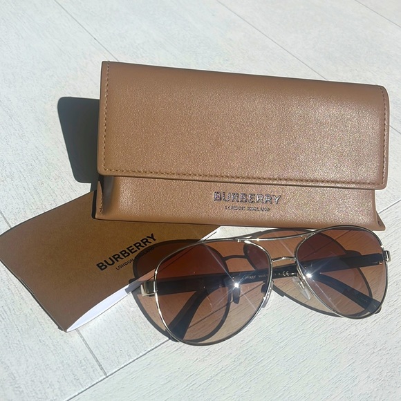 BURBERRY Eyewear Aviator Sunglasses - Picture 1 of 10